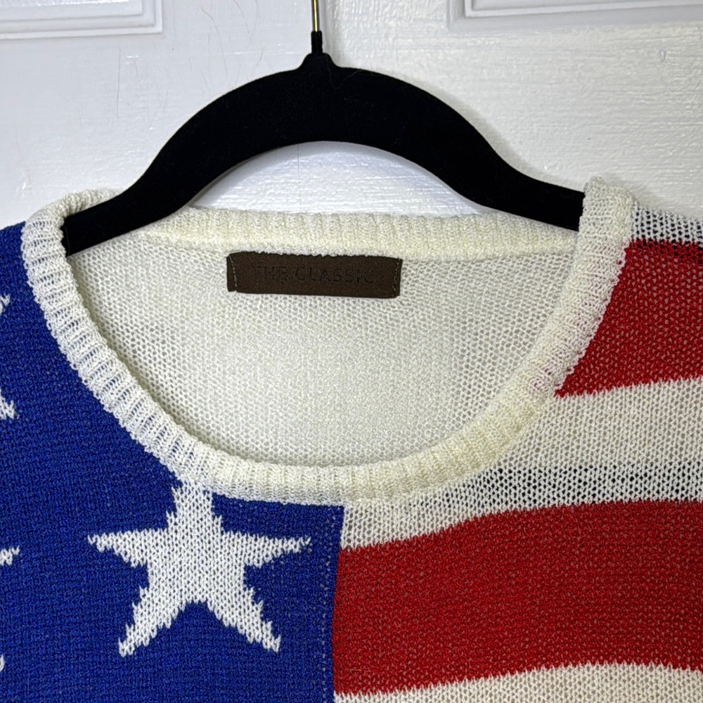 The Classic Red and White Crew Neck Sweater - Picture 7 of 9